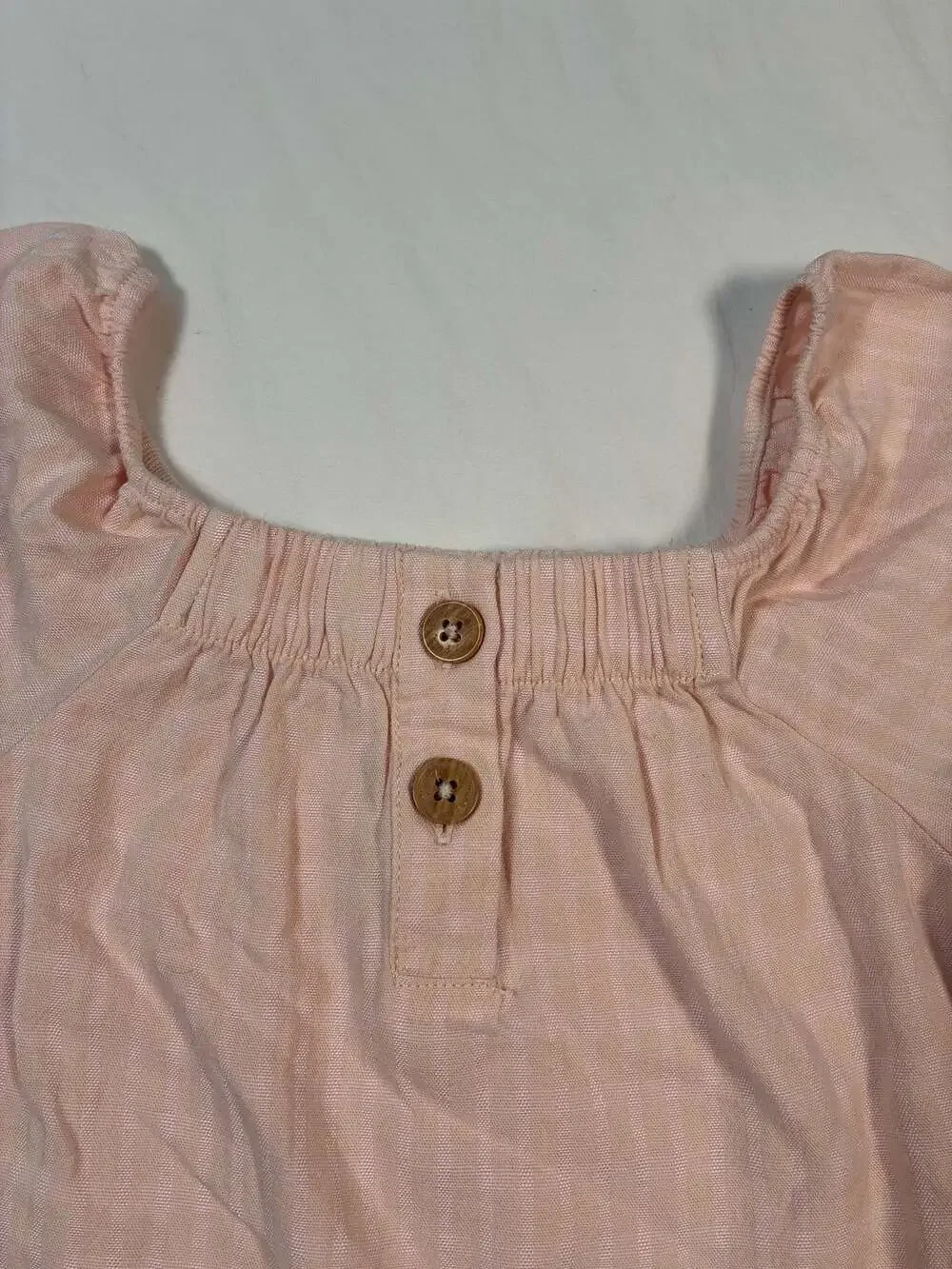 easy-peasy Toddler Girls Short Sleeve Henley Blouse in Light Pink